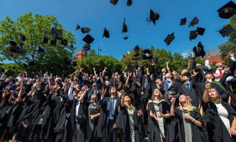 University of Sheffield students celebrate their graduation.