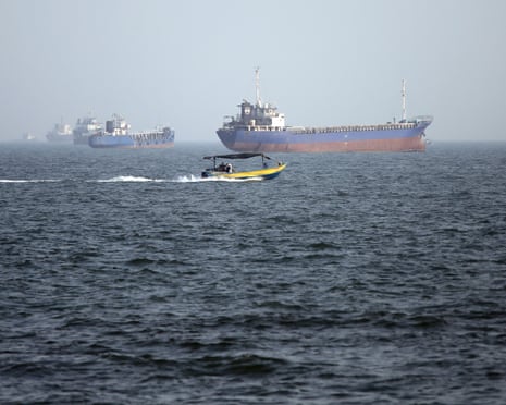 ships in the strait of Hormuz