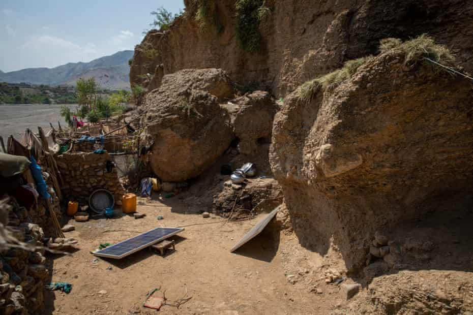 The living space outside the caves of Shah Mast
