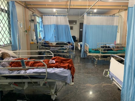 A Covid ward in hospital in Bangalore where the doctor was working