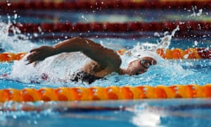 Jazz on her way to winning the women’s 800m freestyle at the Glasgow 2014 Commonwealth Games.