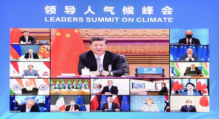 Xi Jinping remotely attends the Leaders Summit on Climate