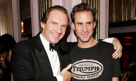 Brothers in arms: with Ralph Fiennes at a party for The Constant Gardener in 2005.