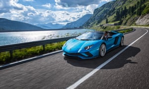 ‘It tops out at 217mph’: the Lamborghini Aventador S Roadster.