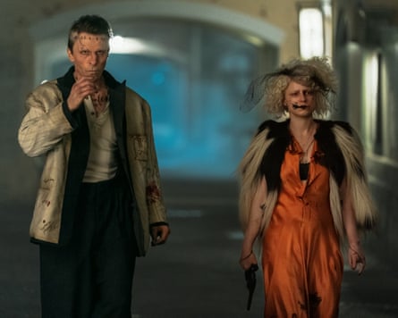 Christian Bale and Jessie Buckley in The Bride!