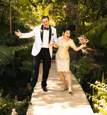 The couple on their wedding day
