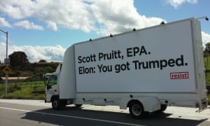 While Derwin thinks that Trump’s presidency is ‘a travesty’ on multiple levels, he is particularly outraged by his rollback of climate change regulations.