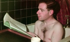 Peter Brook reads a play in the bath.