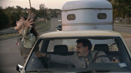 On the road again … Borat and daughter.