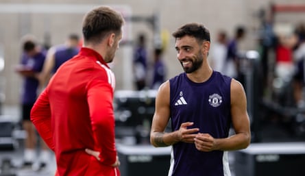 Bruno Fernandes in training