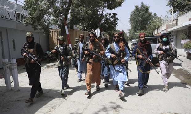 Taliban fighters in Kabul in August 2021