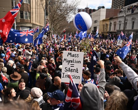 A March for Australia anti-immigration rally in Melbourne in August last year.