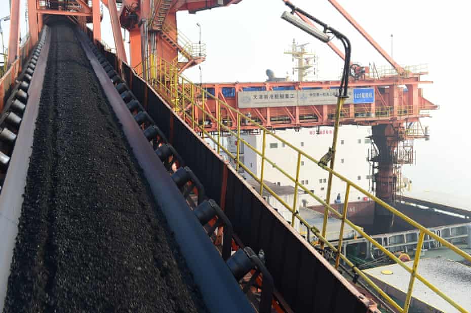 China Hebei Cangzhou Huanghua Port Thermal Coal Shipment - 22 Dec 2020Mandatory Credit: Photo by Xinhua/REX/Shutterstock (11660503d) Photo taken on Dec. 22, 2020 shows loading equipment in operation at a coal dock of Huanghua Port in Cangzhou City, north China's Hebei Province. Huanghua Port, one of the key ports for thermal coal transportation in China, has stepped up its turnover rate since this December. A daily average of 500,000 tonnes of thermal coal is loaded to ships at the port now to quench the thirst for coal-fired power generation in southern parts of the country. China Hebei Cangzhou Huanghua Port Thermal Coal Shipment - 22 Dec 2020