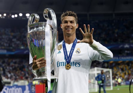 Cristiano Ronaldo after winning his fourth Champions League crown with Madrid.
