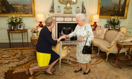 Theresa May … the Queen approves of her attempt at twerking.