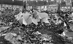 The scene of the Aberfan disaster in October 1966