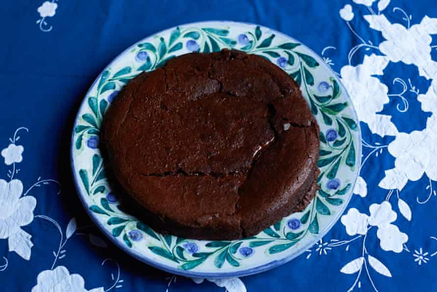 Cooled overnight in the fridge this cake sets into an almost brownie-like consistency that is best eaten in slivers by fridgelight