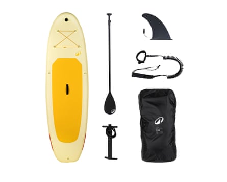 Decathlon ITIWIT Inflatable standup paddleboard pack 9’6, 1 person (up to 80 kg) – 100 Yellow