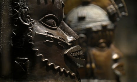 Benin bronzes on display at the British Museum.