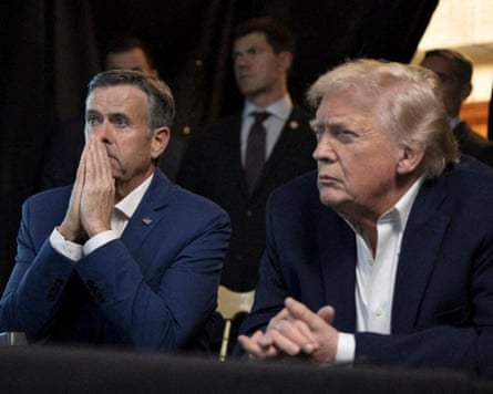 Donald Trump watching the US military operation in Venezuela with the CIA’s director, John Ratcliffe