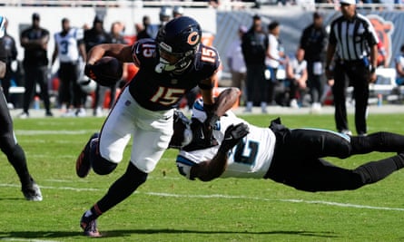 Chicago Bears wide receiver Rome Odunze in action.
