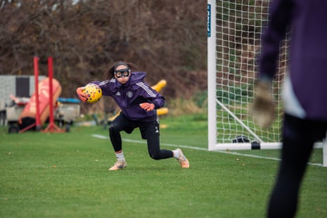 Phallon Tullis-Joyce of Manchester United Women in action during a training session