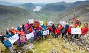 Songs on the Summits. The 60-strong choir marked a centenary since the end of the first world war.