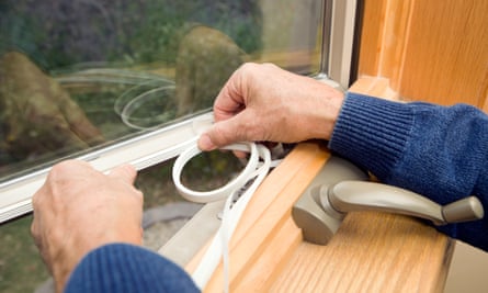 Use electrical tape to seal gaps on windows.