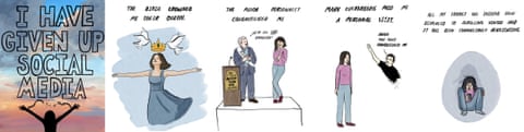 Natalya Lobanova on quitting social media – cartoon, panel 1