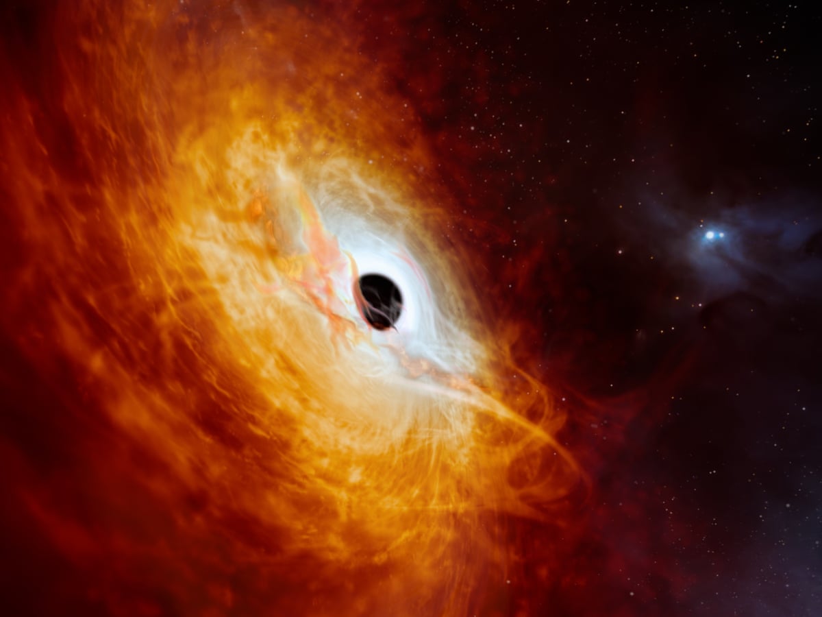 Astronomers discover universe's brightest object – a quasar powered by a black hole that eats a sun a day | Space | The Guardian