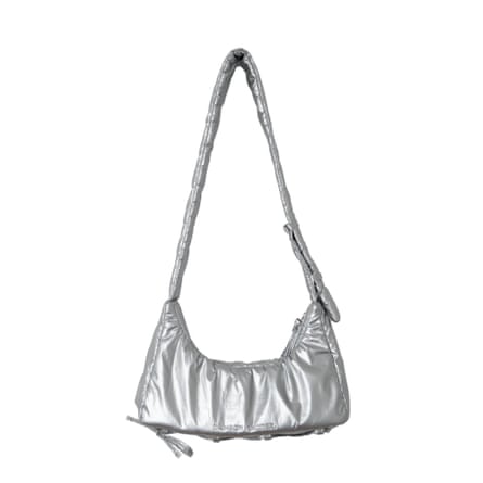 Damson Madder puffy saz bag in silver