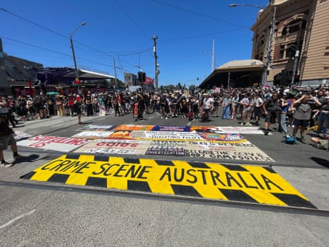 The Invasion Day march in Melbourne
