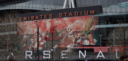 Une vue à l'extérieur de l'Emirates Stadium d'Arsenal le mois dernier