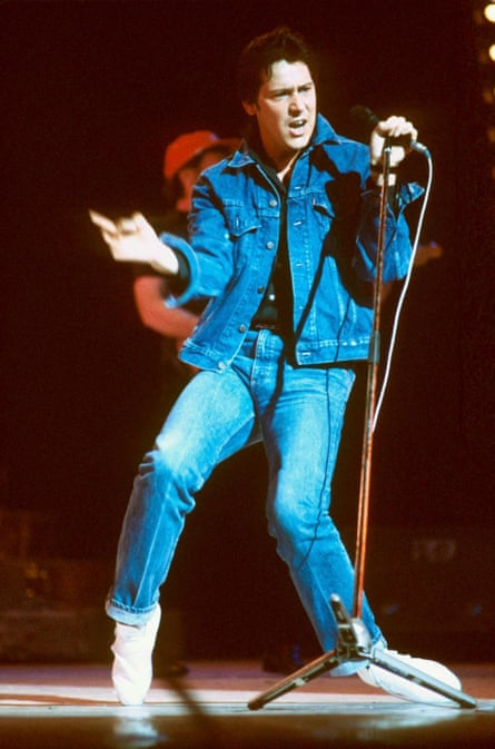 Shakin Stevens on stage in 1982.