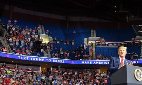 Empty seats at Donald Trump’s rally in Tulsa, Oklahoma