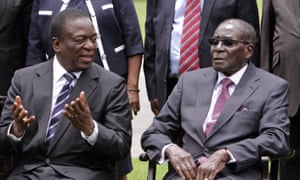 Emmerson Mnangagwa and Robert Mugabe in 2014