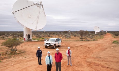 A photo at the Murchison Radio-astronomy Observatory, which is run by CSIRO and is located in Murchison, Western Australia. The Observatory will be home to the SKA (The Square Kilometre Array) radio telescope. The SKA is an international project to build the world’s largest radio telescope, consisting of thousands of antennas linked together by high bandwidth optical fibre. The SKA will be 50 times as sensitive as the best existing radio telescopes and will have a survey speed 10,000 times faster than its nearest current-day rival. Photo by Craig Kinder, supplied by the SKA.