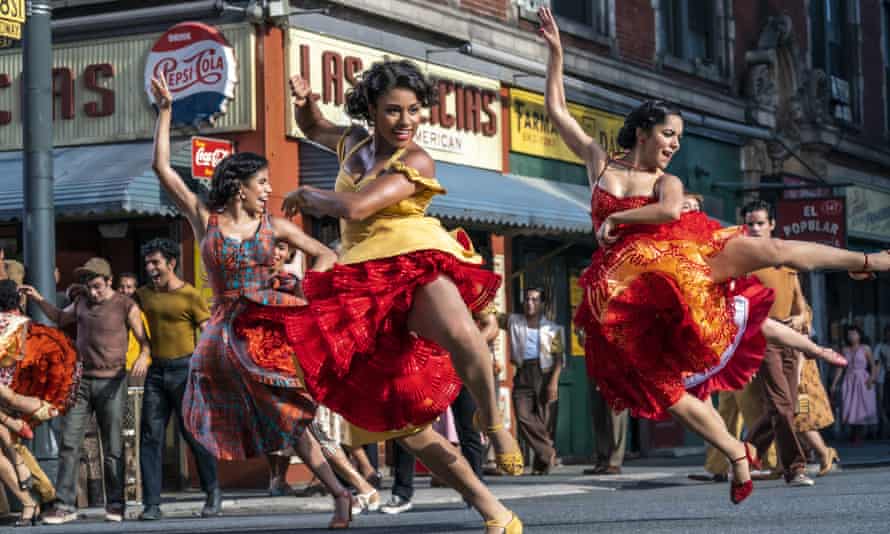 Ariana DeBose (centre) with Ilda Mason and Ana Isabelle West Side Story.