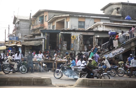 Lagos street scene.