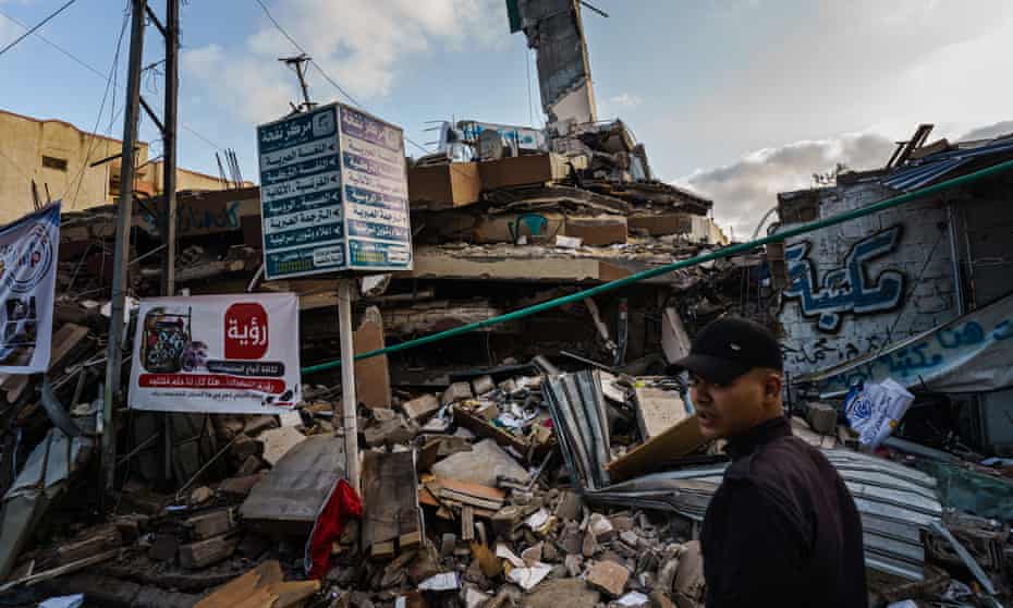 The ruins of the Samir Mansour bookshop in May 2021.