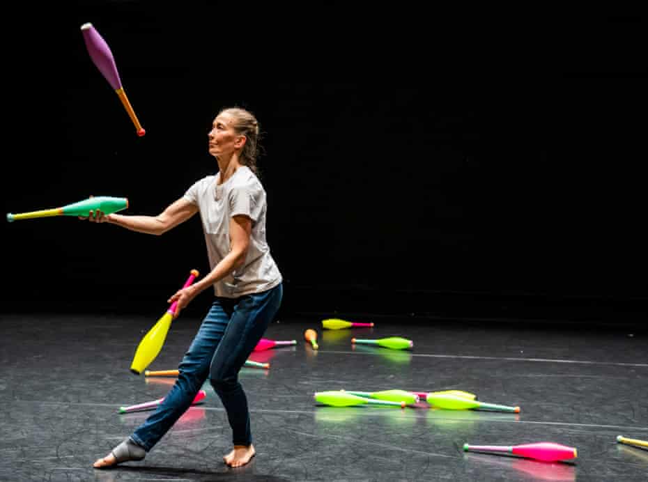 Kati Ylä-Hokkala in Gandini Juggling: Life at Sadler’s Wells, London. 