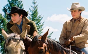 Jake Gyllenhaal, left, and Heath Ledger in Brokeback Mountain.