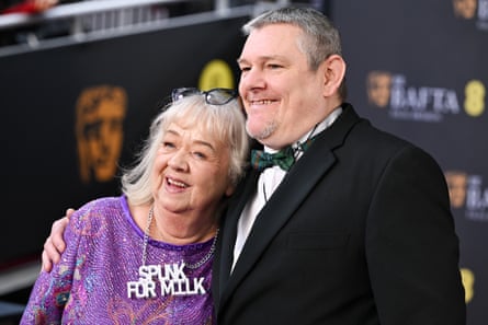 Dottie Achenbach and John Davidson at the Baftas.