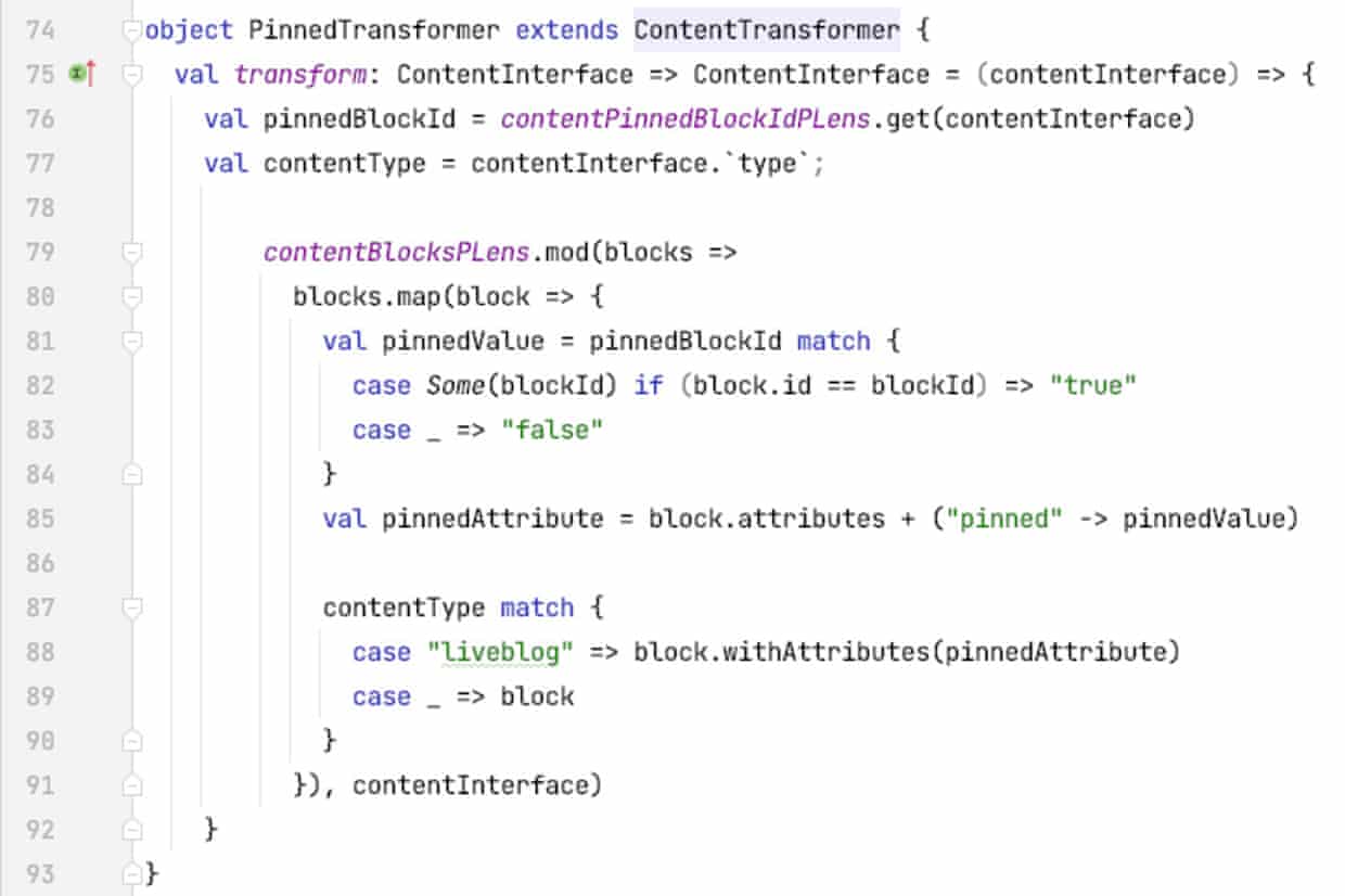 The transformer in Flexible Content.