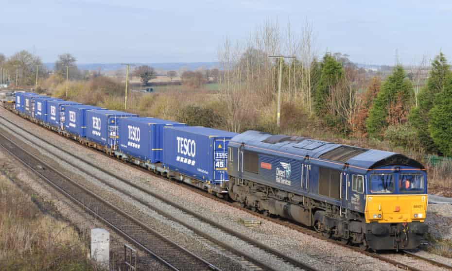 tesco credits use of rail freight for keeping shelves stocked in supply crisis tesco the guardian