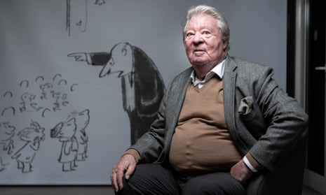 Jean-Jacques Sempé in Rueil-Malmaison, near Paris, in 2019. He said that drawing the cheerful schoolboy Nicolas was a way of dealing with his own difficult childhood.