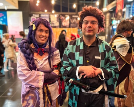 Two people dressed up in costume