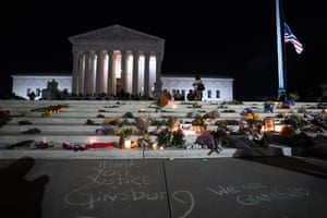 Tributes at the supreme court.