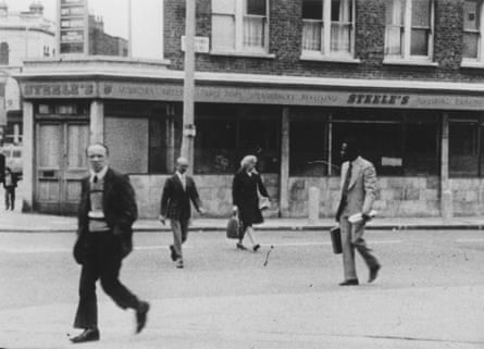 still from The Girl Chewing Gum by John Smith.