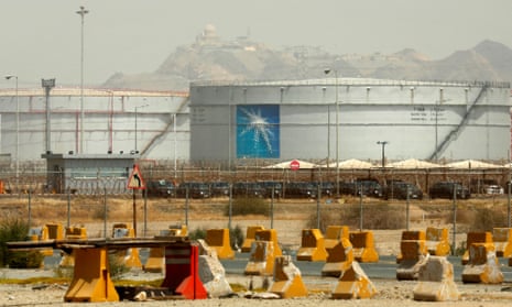 An Aramco oil facility in Jeddah, Saudi Arabia, in 2021